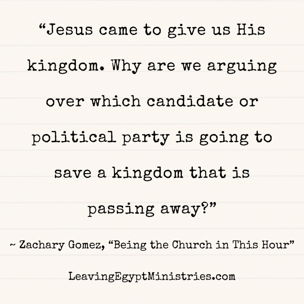 Christian politics, kingdom of god, voting, Christians, statism, 