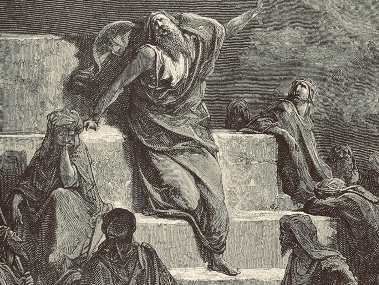 Biblical prophets weeping and repenting over the sins that led to their enslavement to human governments