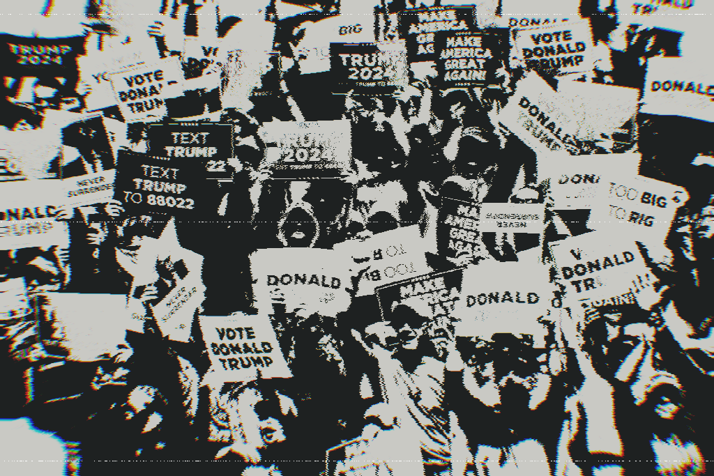 Men cheering on human presidents in their rebellion against God